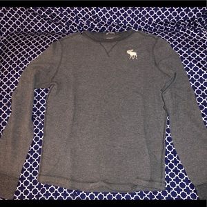 Abercrombie and Fitch Gray Thermal Long Sleeve